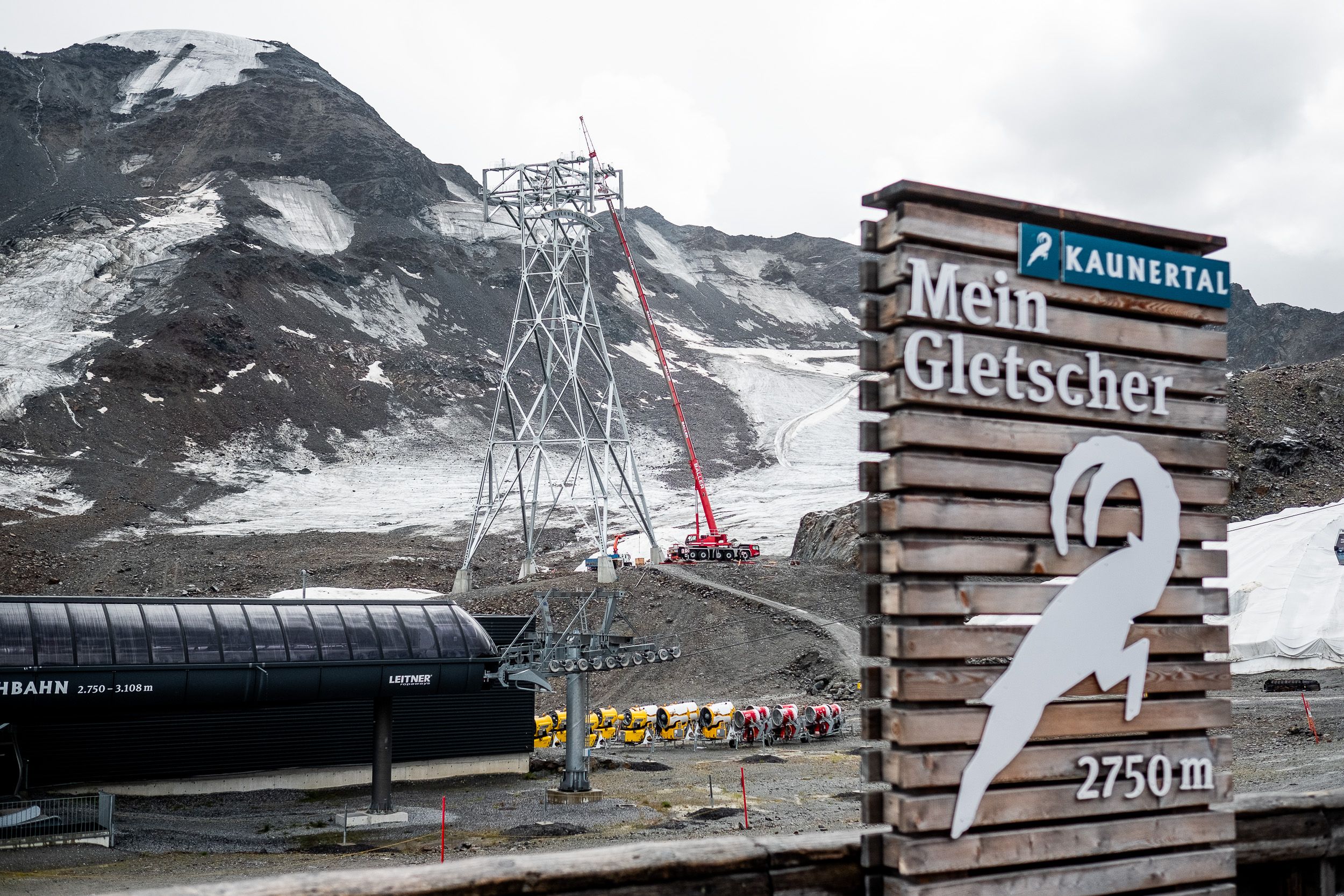 Talstation Kaunertaler Gletscher auf 2750meter höhe 