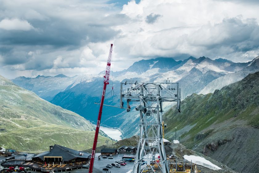Tadano - Industrie Fotografie & Film für Kranhersteller - Contentproduktion für PR & Social Media Kaunertaler Gletscher