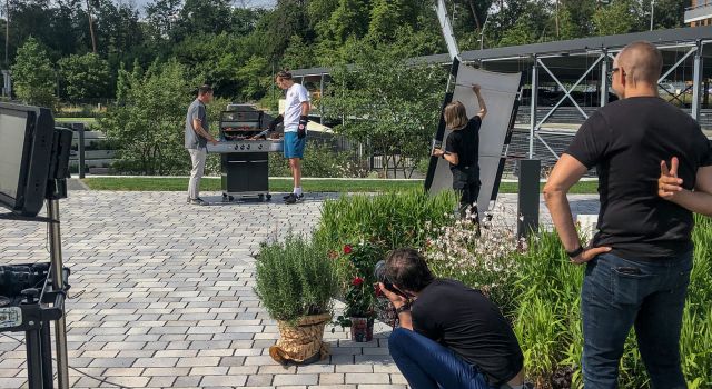 Fotoshooting bei Eintracht Frankfurt für Grillfürst Behind the Scenes