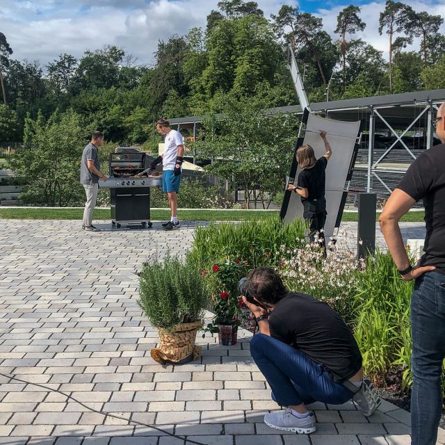 Fotoshooting bei Eintracht Frankfurt für Grillfürst Behind the Scenes