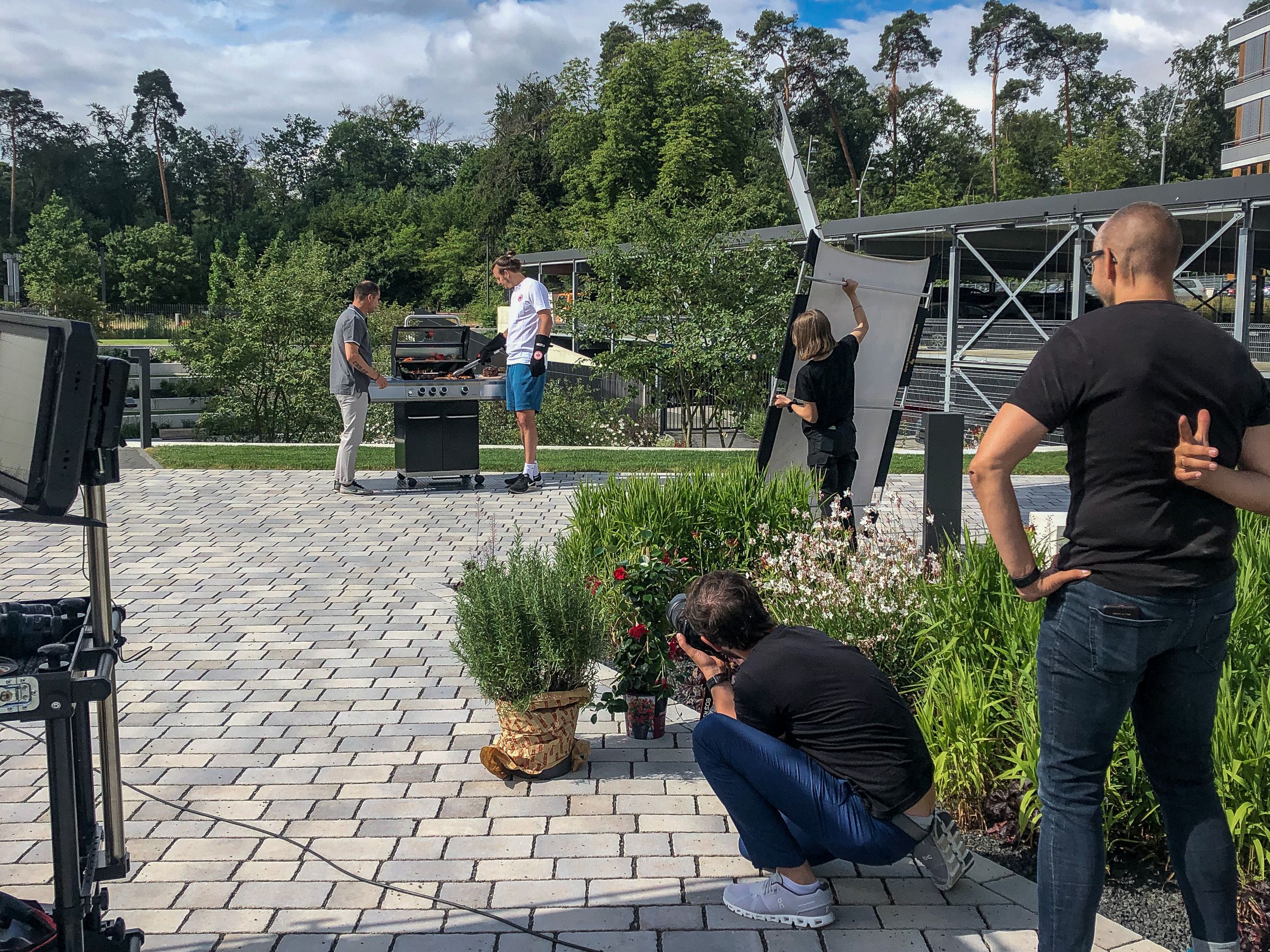 Fotoshooting bei Eintracht Frankfurt für Grillfürst Behind the Scenes