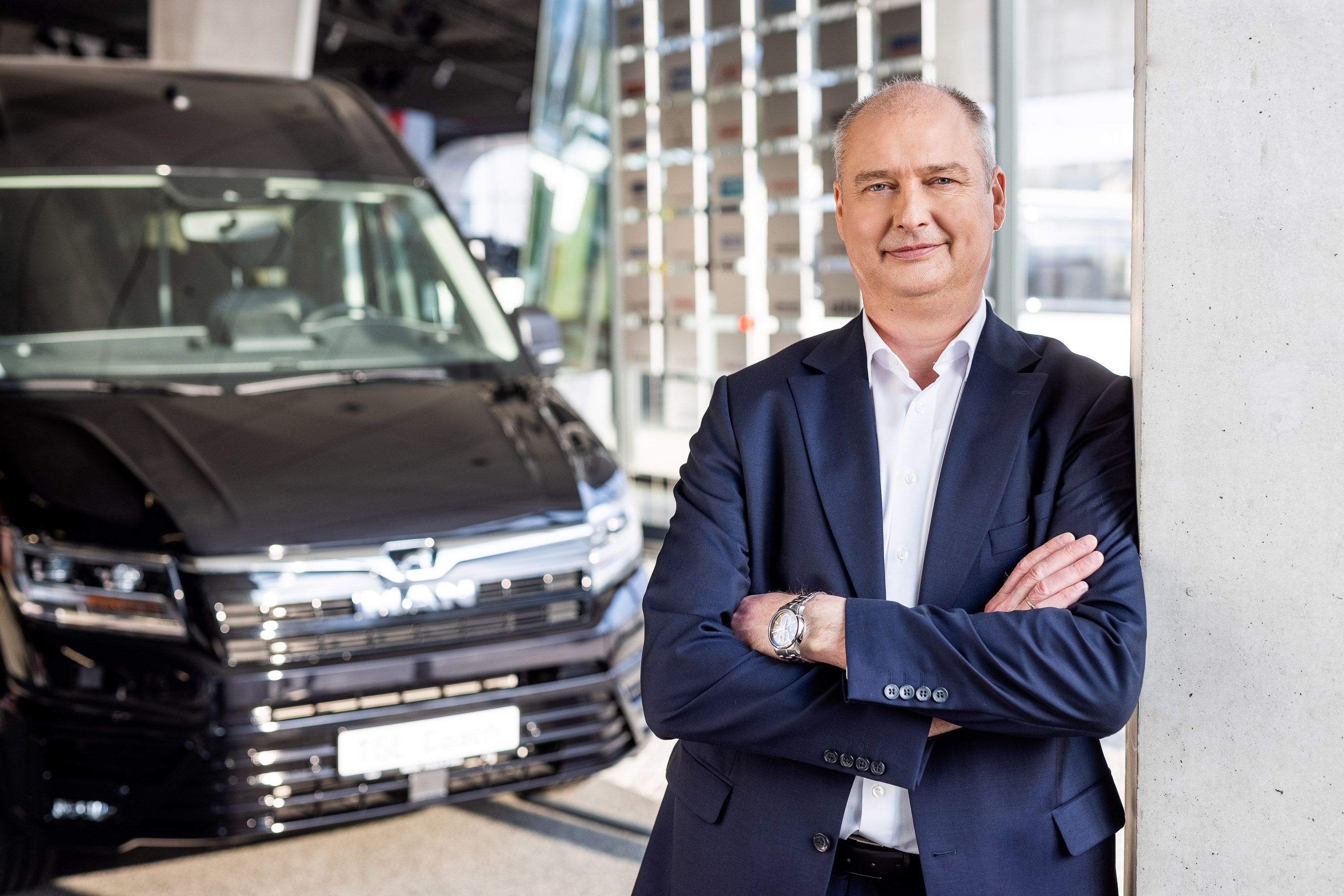 Business Portrait bei MAN Truck und Bus Werbefotograf in München für Personen und Portraits