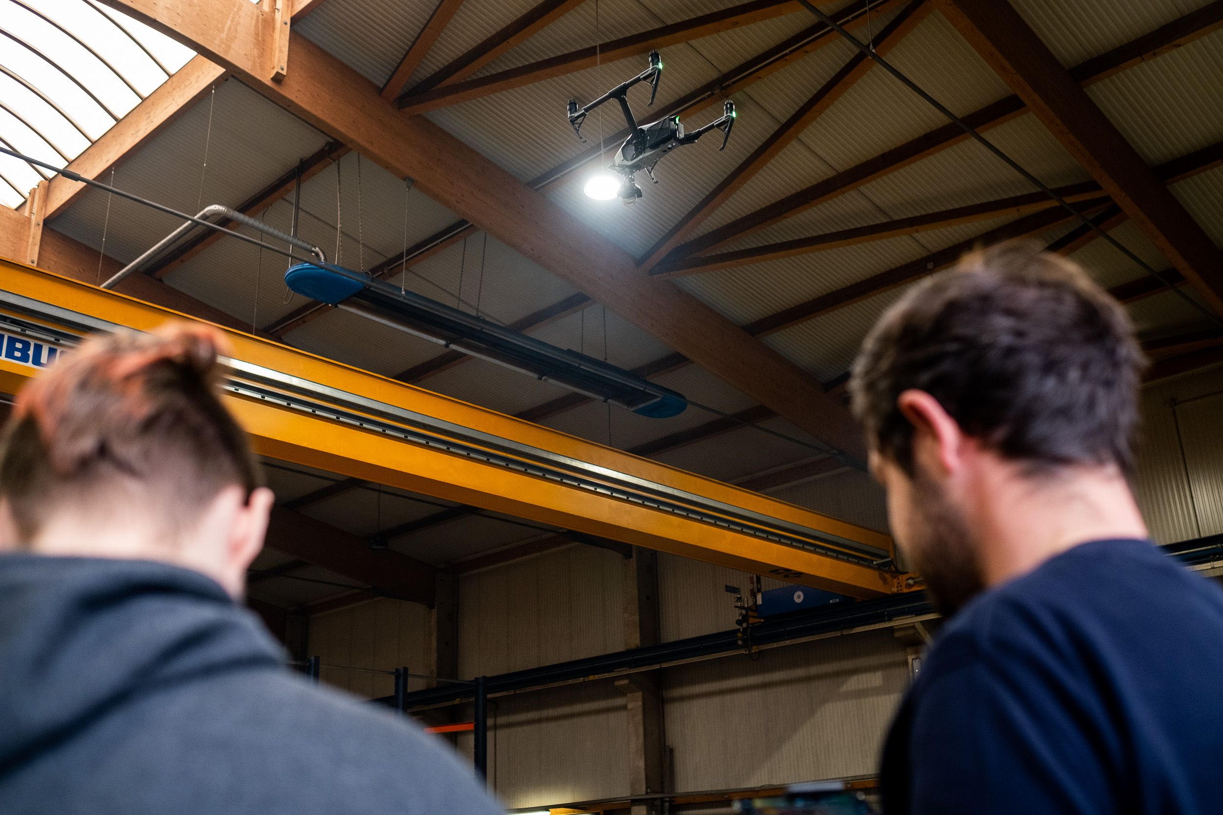 Drohnenflug in Industriehalle - Indoor mit DJI Inspire