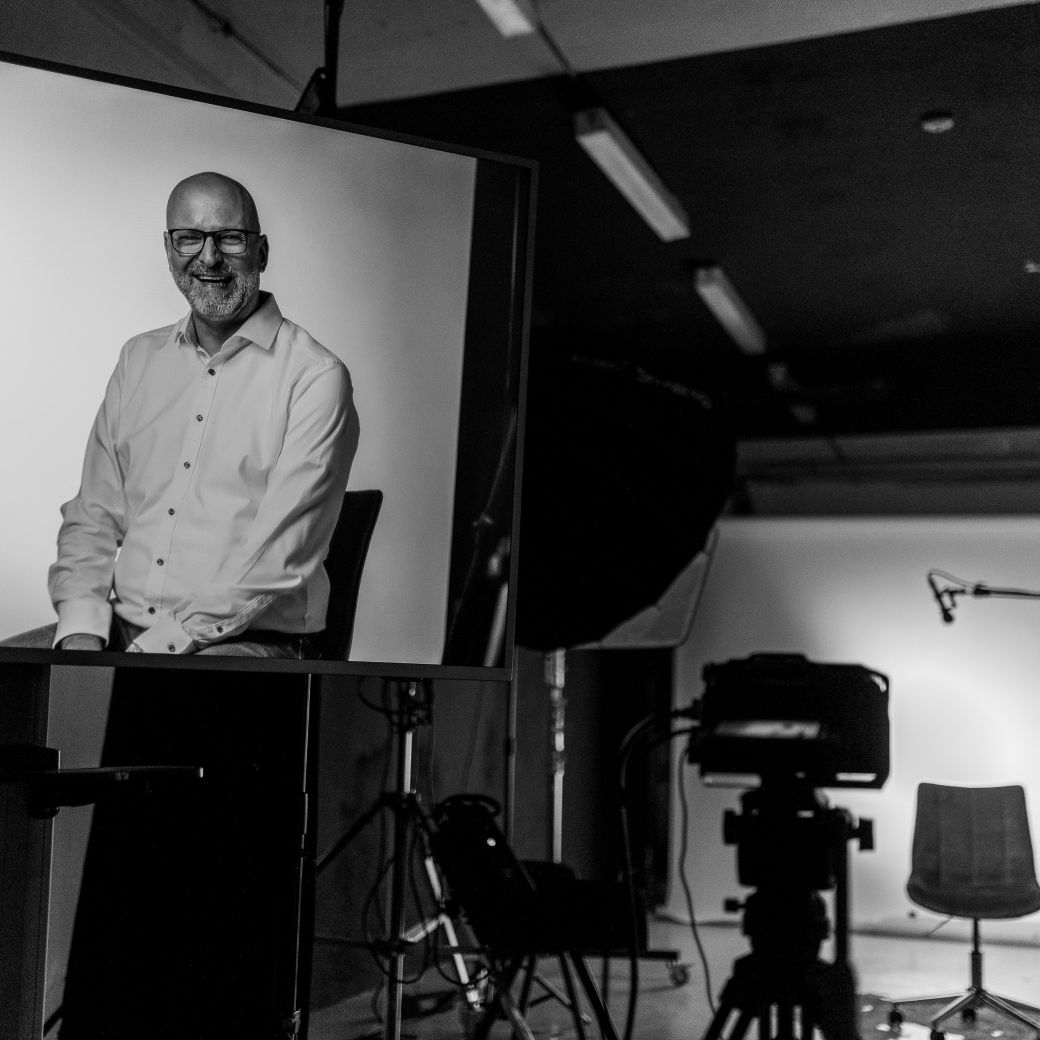 Interviewaufnahme mit Dr. Schiel für den Klinikfilm der Palliativstation Fulda